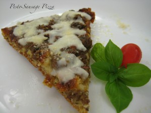 Pesto-Sausage Pizza